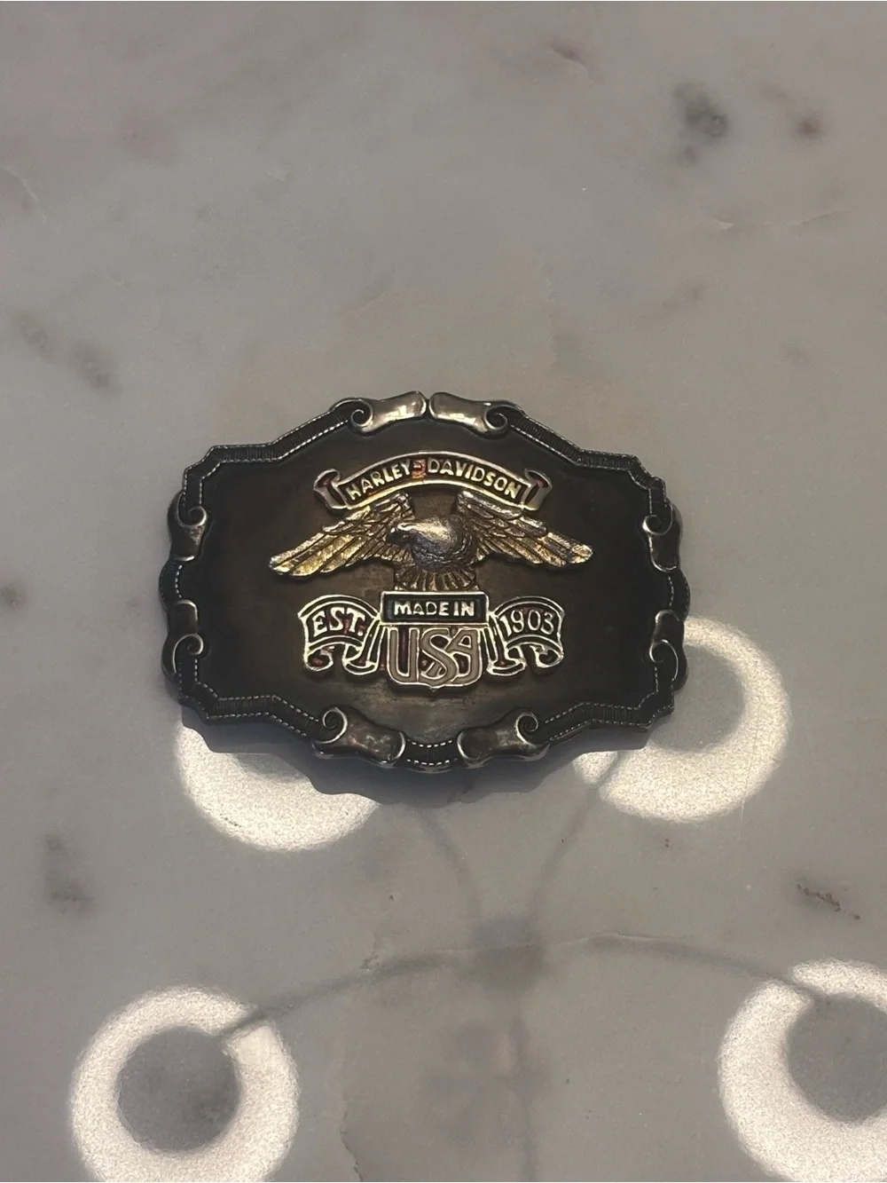 Vintage Harley-Davidson Eagle Belt Buckle